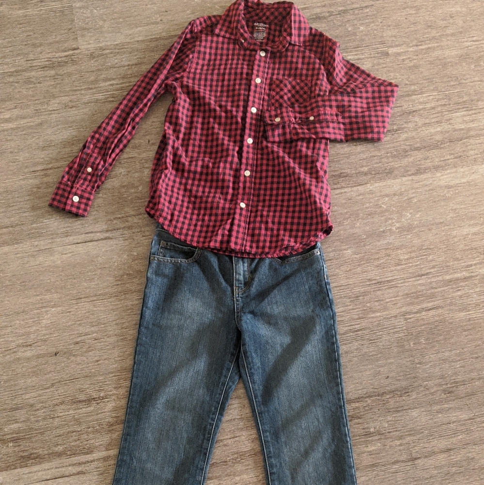 🌻3 for 10 Plaid Boys Shirt